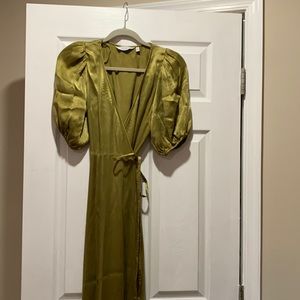 &Other Stories Puff Sleeve Maxi Wrap Dress